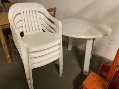 Utebord + 4st stolar